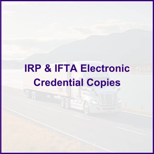 IRP & IFTA Electronic credential copies