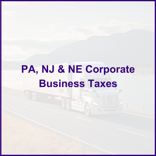 PA, NJ & NE Corporate Business Taxes